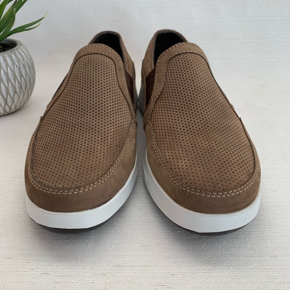 ELCANTO STAZIONE Tan Comfort Band Casual Leather Slip On Loafers Mens 37 US9-9.5 - Picture 4 of 11